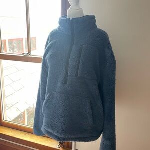 PINK Victoria's Secret Soft Blue Fleece Jacket